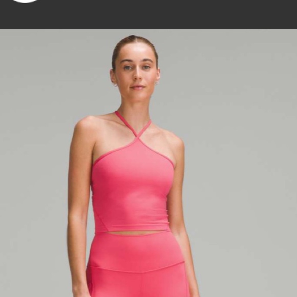 NWT Lululemon Athletica Align T-Strap Tank Top. Size 4 A/B Cup. Color Glaze Pink